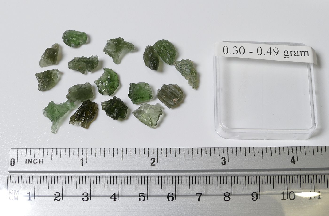 Genuine Moldavite selling 1 inch x .5inch