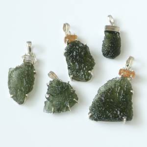 Raw Moldavite pendants for sale at www.pendant-world.com