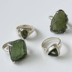 Moldavite Rings for sale at www.pendant-world.com