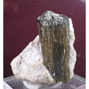 TOURMALINE CRYSTAL  ON FELDSPAR - PAKISTAN | 50 X 44 X 37  MM (© ROCKSHOP.CZ) | Buy at $140
