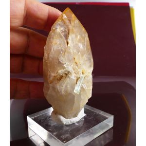 AQUAMARINE ON QUARTZ FLOATER DOUBLE END CRYSTAL - PAKISTAN | 83 X 40 X 42 MM (© ROCKSHOP.CZ) | Buy at $89