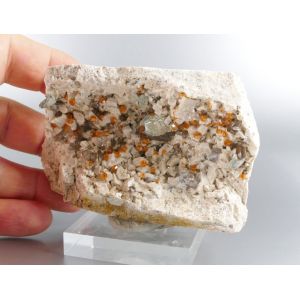 FINE SPESSARTINE, SMOKY QUARTZ, MICA, FELDSPAR - TONGBEI,CHINA | 88 X 60 X 22 MM | 162G (© ROCKSHOP.CZ) | Buy at $125