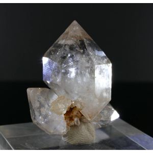 HERKIMER-STYLE QUARTZ CRYSTAL GROUP - XUEBAODING MT, CHINA | 40 X 34 X 19 MM | 105 CT (© ROCKSHOP.CZ) | Buy at $150