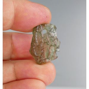 NATURAL RAW MOLDAVITE DRILLED PENDANT 2.3 GRAM | COA & GIFT BOX | FREE LEATHER (© ROCKSHOP.CZ) | Buy at $145