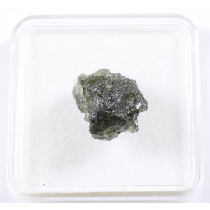 MOLDAVITE RAW SPECIMEN 1.81 G | WITH BOX & COA | CHIPPED (© ROCKSHOP.CZ) | Buy at $69.99