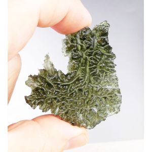 LARGE MUSEUM GRADE BESEDNICE MOLDAVITE 14.7 GRAM - 73 CTS HEDGEHOG & ANGEL CHIME WITH COA (© ROCKSHOP.CZ) | Buy at $2790