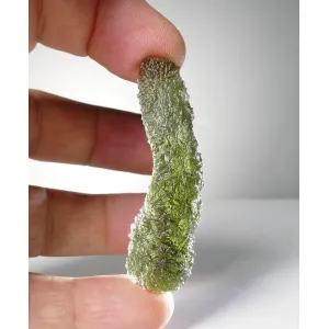 RARE "SINGING" MOLDAVITE ANGEL CHIME 6.5 GRAM RAW SPECIMEN | WITH COA AND BOX (© ROCKSHOP.CZ) | Buy at $430