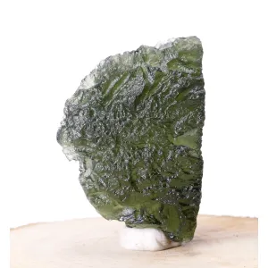 LARGE MUSEUM GRADE MOLDAVITE SPECIMEN 103 CT - 20.6 GRAM | 45 X 31 X 12 MM | COA (© ROCKSHOP.CZ) | Buy at $1150