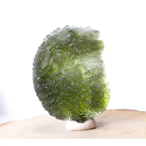 LARGE MUSEUM GRADE MOLDAVITE SPECIMEN 107 CT - 21.4 GRAM | 43 X 32 X 15 MM | COA (© ROCKSHOP.CZ) | Buy at $1190
