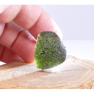 FINE NATURAL RAW  MOLDAVITE SPECIMEN 10.2 GRAM | COA & BOX (© ROCKSHOP.CZ) | Buy at $530