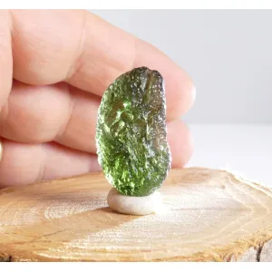 FINE NATURAL RAW MOLDAVITE SPECIMEN 7.4 GRAM | COA & BOX (© ROCKSHOP.CZ) | Buy at $440