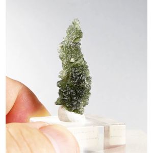 RARE BESEDNICE MOLDAVITE HEDGEHOG SPECIMEN 4.8 GRAM 24CT | 39 X 16 X 13 MM | COA & BOX (© ROCKSHOP.CZ) | Buy at $350