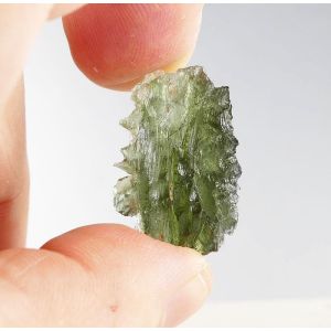 RARE BESEDNICE MOLDAVITE HEDGEHOG SPECIMEN 4.0 GRAM 20CT | 28 X 18 X 10 MM | COA & BOX (© ROCKSHOP.CZ) | Buy at $375