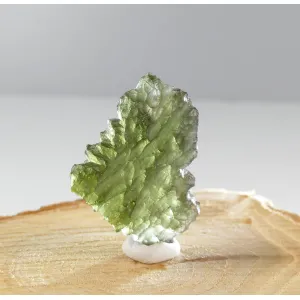 MOLDAVITE RAW SPECIMEN 5.3 GRAM WITH BOX AND CERTIFICATE CHIPPED (© ROCKSHOP.CZ) | Buy at $275