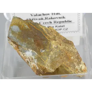 SLAVÍKITE - VALACHOV HILL, SKřIVAň, CZECH REPUBLIC | TL- TYPE LOCALITY | 39 X 18 X 14 MM | BOX & LABEL | RARE (© ROCKSHOP.CZ) | Buy at $16