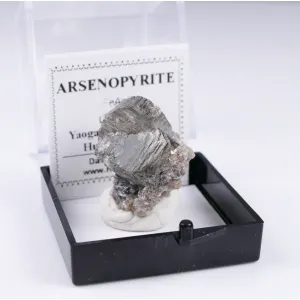 ARSENOPYRITE - YAOGANGXIAN MINE, CHINA | 21 X 19 X 18 MM  | PERKY BOX & LABEL (© ROCKSHOP.CZ) | Buy at $15.95