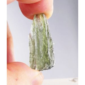 RARE BESEDNICE MOLDAVITE HEDGEHOG SPECIMEN 2.5 GRAM | 32 X 14 X 5 MM | COA & BOX (© ROCKSHOP.CZ) | Buy at $220
