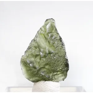FINE NATURAL RAW MOLDAVITE SPECIMEN 2.6 GRAM | COA & BOX | IDEAL JEWELRY SHAPE (© ROCKSHOP.CZ) | Buy at $118
