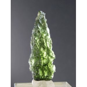 NATURAL RAW MOLDAVITE 4.4 GRAM - FINE PERFECT TEAR DROP SPECIMEN | COA & BOX (© ROCKSHOP.CZ) | Buy at $385